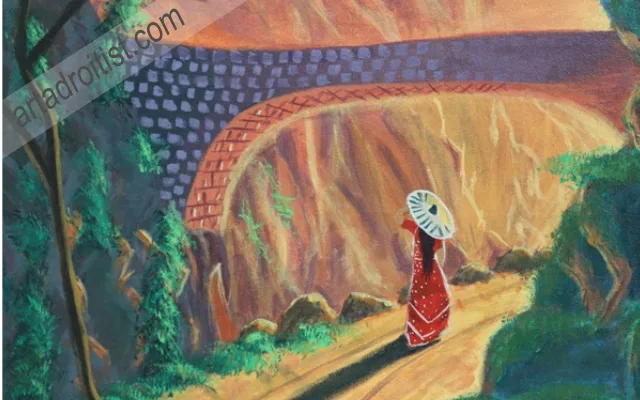 girlwalkingalonepainting Art Adroitist