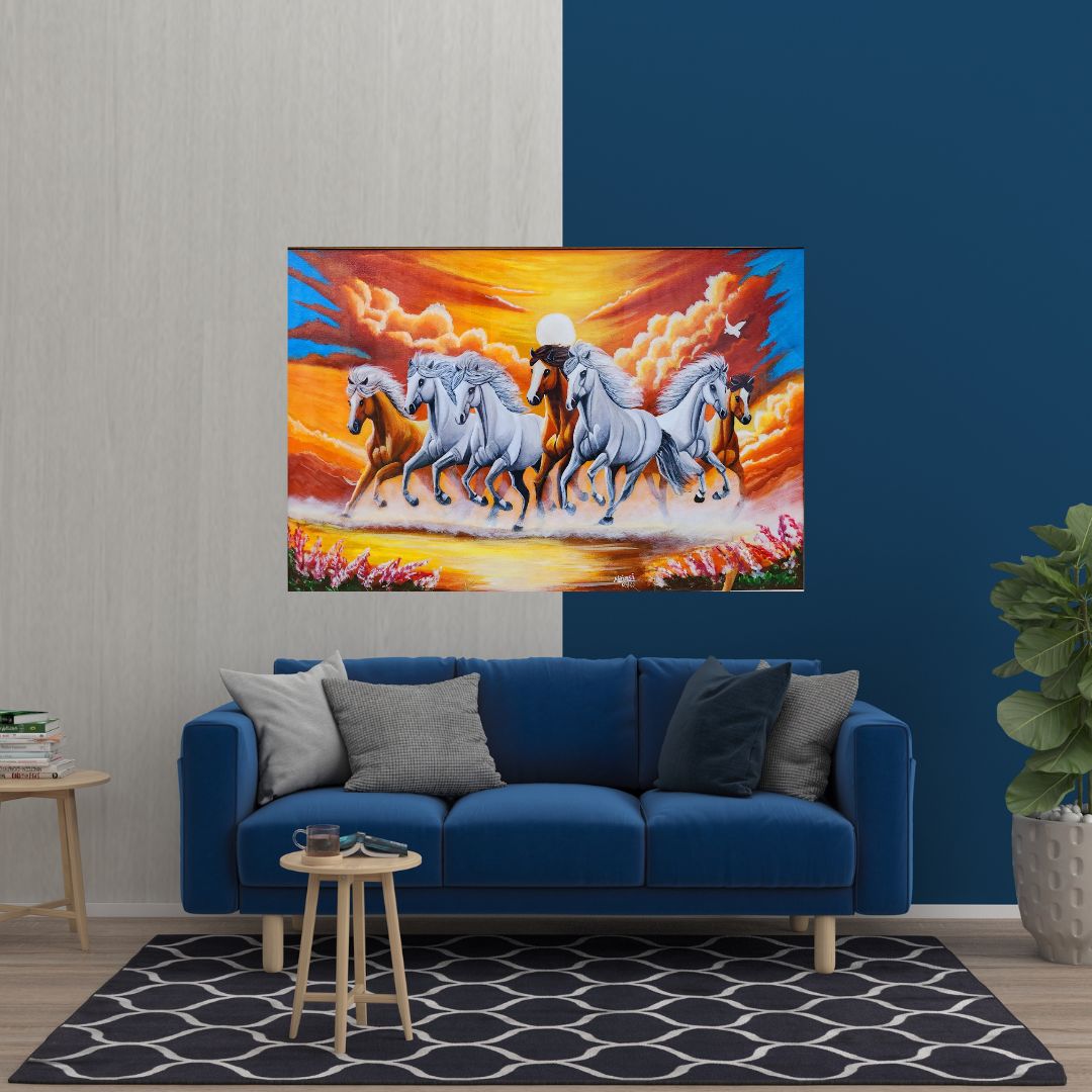 Blue and Grey modern Watercolor Photo Wall Frame Instagram Post Art Adroitist